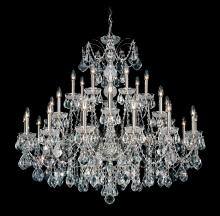  1718-48 - Century 28 Light 120V Chandelier in Antique Silver with Clear Heritage Handcut Crystal