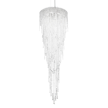  CH2413N-401R - Chantant 6 Light 120V Pendant in Polished Stainless Steel with Clear Radiance Crystal