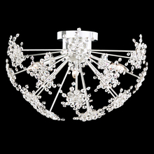  DN1224N-55R - Esteracae 3 Light 120V Semi-Flush Mount in Jet Black with Clear Radiance Crystal