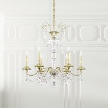  AT1006N-44H - Helenia 6 Light Chandelier in Heirloom Silver with Clear Heritage Crystal