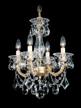  5344-27 - La Scala 4 Light 120V Chandelier in Parchment Gold with Clear Heritage Handcut Crystal