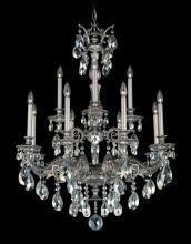  5683-48H - Milano 12 Light 120V Chandelier in Antique Silver with Clear Heritage Handcut Crystal