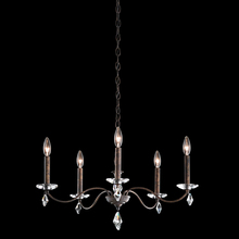  MD1005N-59H - Modique 5 Light 120V Chandelier in Ferro Black with Clear Heritage Handcut Crystal