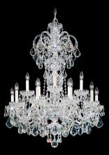  6814-211H - Olde World 15 Light 120V Chandelier in Aurelia with Clear Heritage Handcut Crystal