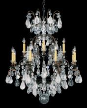  3572-76AD - Renaissance Rock Crystal 13 Light 120V Chandelier in Heirloom Bronze with Amethyst & Black Diamoun