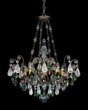  3587-23CL - Renaissance Rock Crystal 8 Light 120V Pendant in Etruscan Gold with Clear Crystal and Rock Crystal