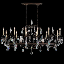  3796N-51H - Renaissance 14 Light 120V Chandelier in Black with Clear Heritage Handcut Crystal