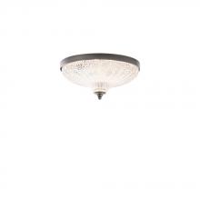  S6012-704O - Roma 12IN LED 3000K/3500K/4000K 120V Flush Mount in Antique Nickel with Optic Crystal