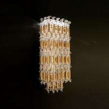  S8118-22O - Tahitian 19in LED 3000K/3500K/4000K 120V-277V Wall Sconce in Heirloom Gold with Clear Optic Crysta