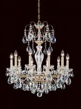  ST1946N-49H - Sonatina 10 Light 120V Chandelier in Black Pearl with Clear Heritage Handcut Crystal