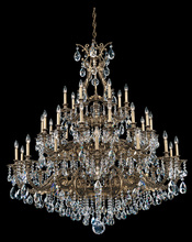  6967-76H - Sophia 35 Light 120V Chandelier in Heirloom Bronze with Heritage Handcut Crystal