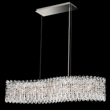  RS8346N-48H - Sarella 7 Light 120V Linear Pendant in Antique Silver with Clear Heritage Handcut Crystal