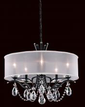  VA8305N-06R1 - Vesca 5 Light 120V Chandelier in White with Clear Radiance Crystal and White Shade