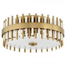  11945 - Cassio 4 Light Flush Mount | Aged Brass