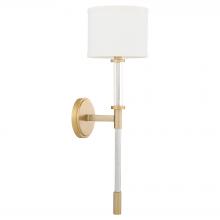  11952 - Hightower 1 Light Wall Sconce | Aged Brass | Clear