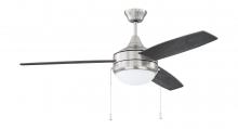  PHA52BNK3-BNGW - 52" Phaze 3 in Brushed Polished Nickel w/ Brushed Nickel/Greywood Textured Blades