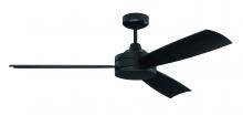  INS54FB3 - 54" Inspo Indoor/Outdoor (Damp) in Flat Black w/ Flat Black Blades