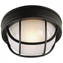  Z394-TB - Round Bulkhead 1 Light Small Flush/Wall Mount in Textured Black