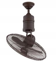  BW321AG3 - 18" Bellows III Indoor/Outdoor (Damp) in Aged Bronze Textured w/ Aged Bronze Blades