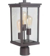  Z9725-OBO - Riviera III 3 Light Large Outdoor Post Mount in Oiled Bronze Outdoor