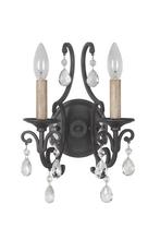  38962-MBK - Bentley 2 Light Wall Sconce in Matte Black