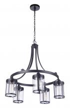  55325-FB - Elliot 5 Light Chandelier in Flat Black