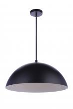  P1000FB-LED - 23.25" Diameter Sculptural Statement Dome Pendant in Flat Black