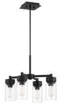  57124-MN - Bennet 4 Light Outdoor Chandelier in Midnight