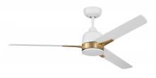  FUL52WSB3 - 52" Fuller in White/Satin Brass w/ White Blades