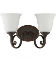  24202-MB-WG - Barrett Place 2 Light Vanity in Mocha Bronze (White Glass)