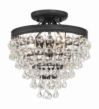  130-MK_CEILING - Calypso 3 Light Matte Black Semi Flush Mount