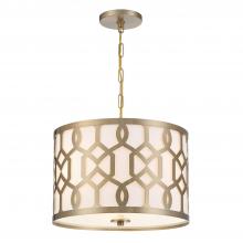  2265-AG - Libby Langdon Jennings 3 Light Aged Brass Pendant