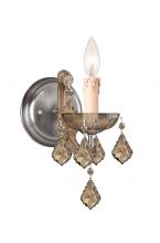  4471-AB-GT-MWP - Maria Theresa 1 Light Golden Teak Hand Cut Crystal Antique Brass Sconce