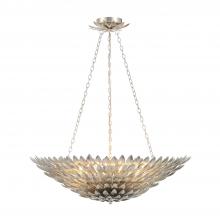  519-SA - Broche 8 Light Antique Silver Chandelier