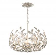  566-SA - Broche 5 Light Antique Silver Chandelier