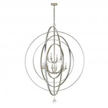  590-SA - Luna 12 Light Antique Silver Sphere Chandelier