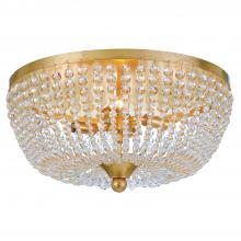  605-GA - Rylee 4 Light Antique Gold Flush Mount