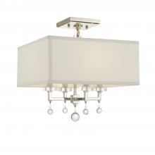  8105-PN_CEILING - Paxton 4 Light Polished Nickel Semi Flush Mount