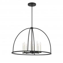  ABB-3008-BK - Abbott 8 Light Black Lantern Chandelier