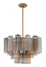  ADD-308-AG-AU - Addis 9 Light Aged Brass Chandelier