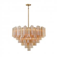  ADD-316-AG-AM - Addis 16 Light Aged Brass Chandelier