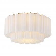  ADD-321-AG-WH - Addis 7 Light Aged Brass Flush Mount