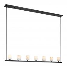  ARA-10267-MK-ST - Aragon 7 Light LED Matte Black Linear Chandelier