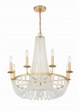  BLA-10668-GA - Bella 8 Light Antique Gold Chandelier