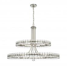  CLO-8890-BN - Clover 24 Light Brushed Nickel Two Tier Chandelier