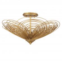  DOR-B7703-RG - Doral 3 Light Renaissance Gold Semi Flush Mount