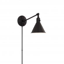  MOR-8800-MK - Morgan 1 Light Matte Black Task Sconce