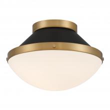  XAN-8001-VG-MK - Xander 1 Light Vibrant Gold + Matte Black Flush Mount