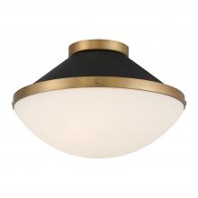  XAN-8002-VG-MK - Xander 2 Light Vibrant Gold + Matte Black Flush Mount