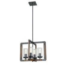  DVP38620GR+IW-CL - Okanagan 4 Light Pendant